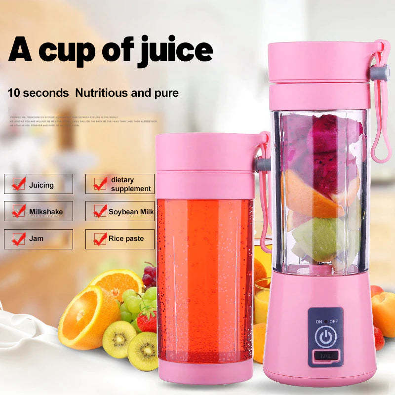 Elevate Your Smoothie Game with Our USB Rechargeable Mini Portable Blender - Perfect for Juices and Milkshakes!