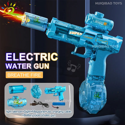 Exciting Automatic Electric Water Gun with Sensor Lights - Perfect for Summer Outdoor Fun!