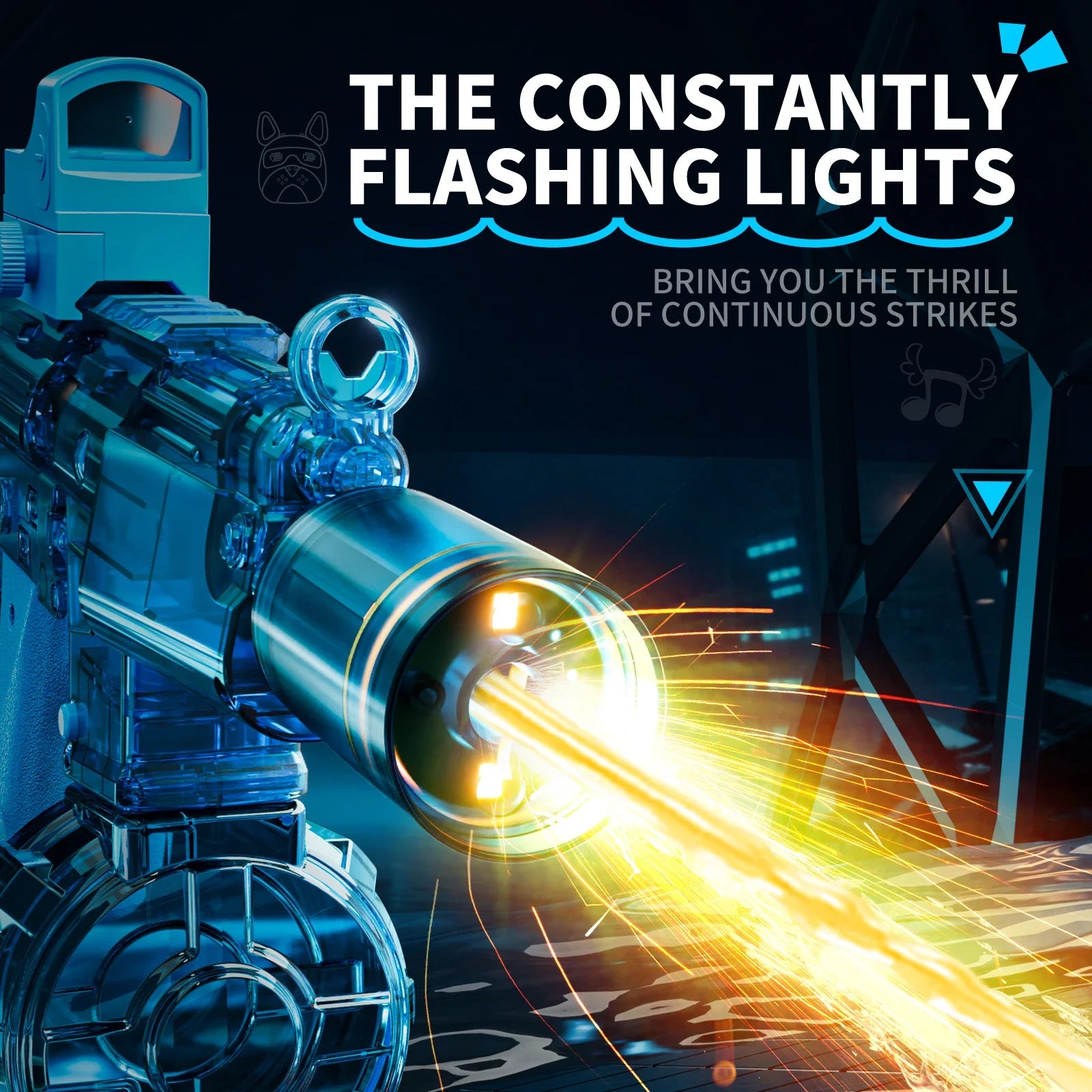 Exciting Automatic Electric Water Gun with Sensor Lights - Perfect for Summer Outdoor Fun!