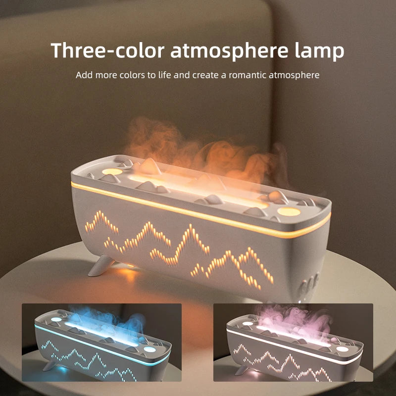 Flame Effect Dual Nozzle Aroma Diffuser & Humidifier - Jellyfish Mist Essential Oil Diffuser for Home, Office, and Bedroom