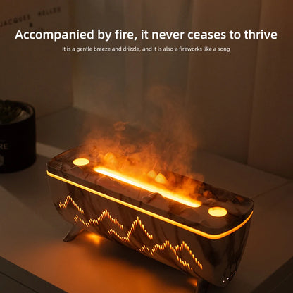 Flame Effect Dual Nozzle Aroma Diffuser & Humidifier - Jellyfish Mist Essential Oil Diffuser for Home, Office, and Bedroom
