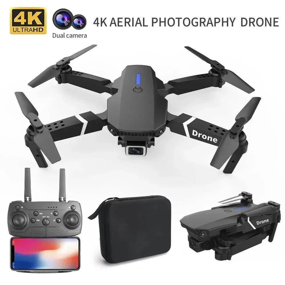 E88 Foldable WiFi FPV Drone with HD Camera, Altitude Hold & One-Key Return