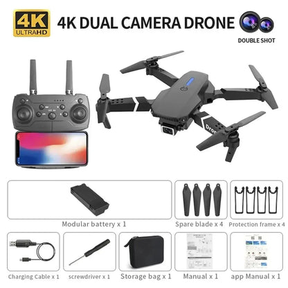 E88 Foldable WiFi FPV Drone with HD Camera, Altitude Hold & One-Key Return