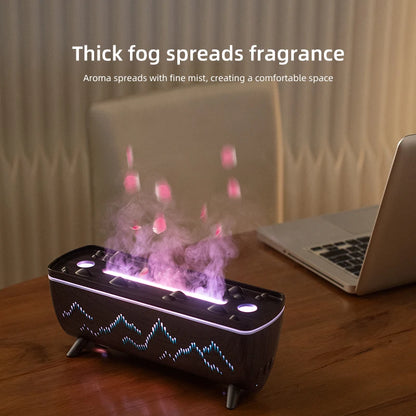 Flame Effect Dual Nozzle Aroma Diffuser & Humidifier - Jellyfish Mist Essential Oil Diffuser for Home, Office, and Bedroom