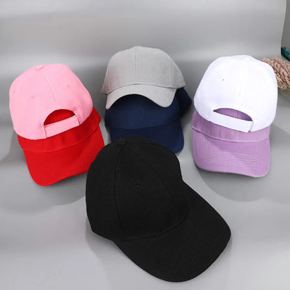 Summer Children Peaked Caps Students Kids Baseball Cap Boy Girl Solid Color Cotton Adjustable Hats Snapback Hip-Hop Sun Hat
