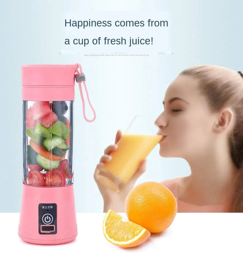 Portable Mini Electric Juicer USB Rechargeable Smoothie Maker Blender Automatic Fruit Juice Extractor for Orange Lemon Milkshake Kitchen Gadget