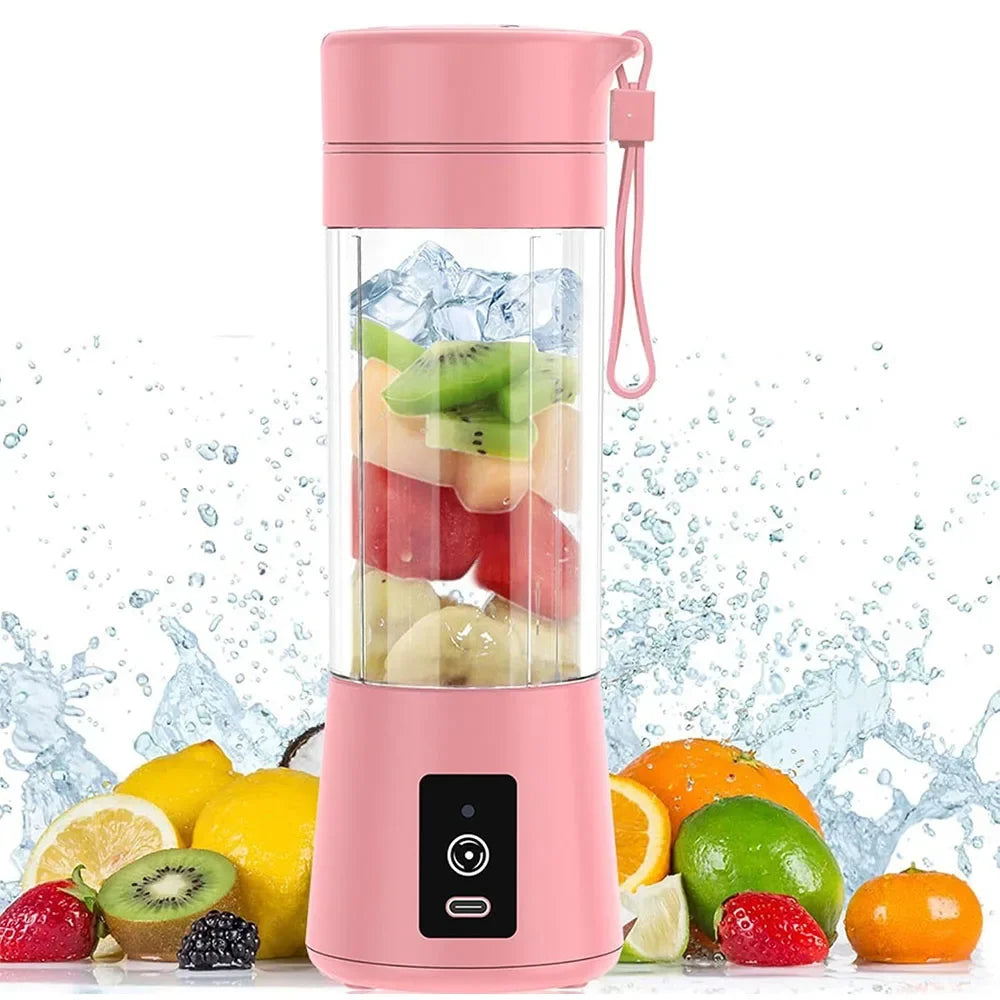 Portable Mini Electric Juicer USB Rechargeable Smoothie Maker Blender Automatic Fruit Juice Extractor for Orange Lemon Milkshake Kitchen Gadget
